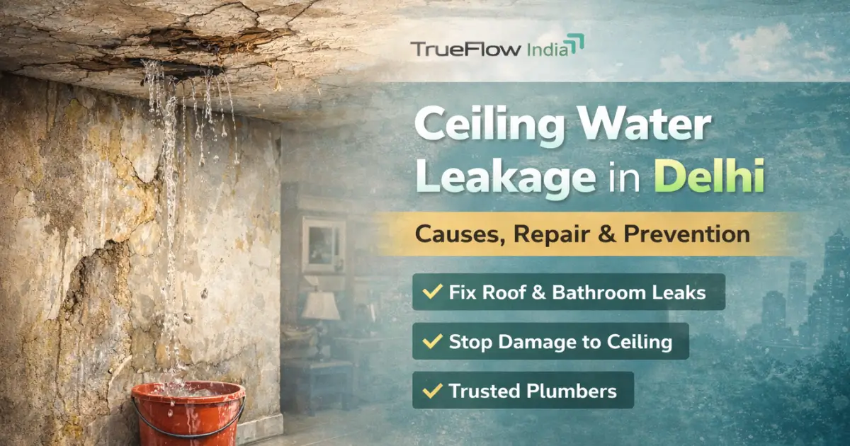 Ceiling Water Leakage in Delhi – Causes, Repair & Prevention